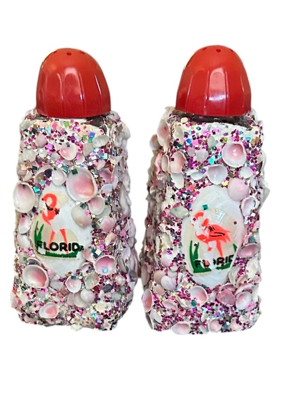 Vintage Flamingo Salt and Pepper Shakers: Mid Century Kitsch Decor